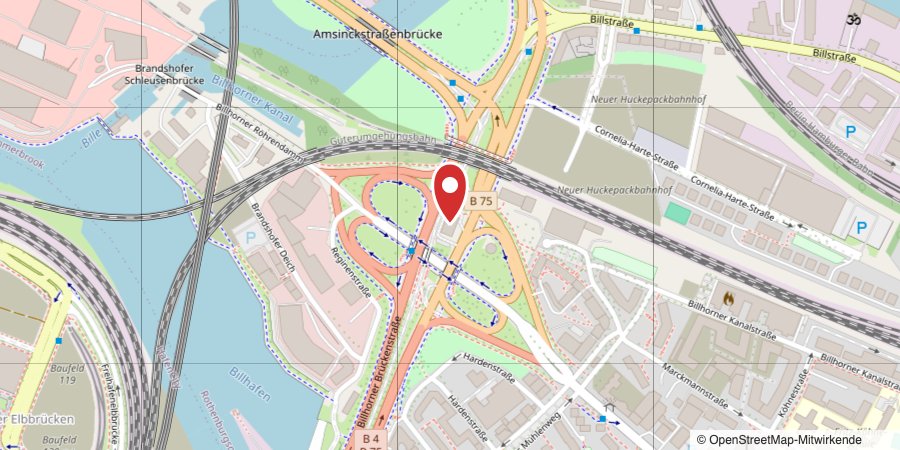 Karte: Billhorner Brückenstraße 40, 20539 Hamburg